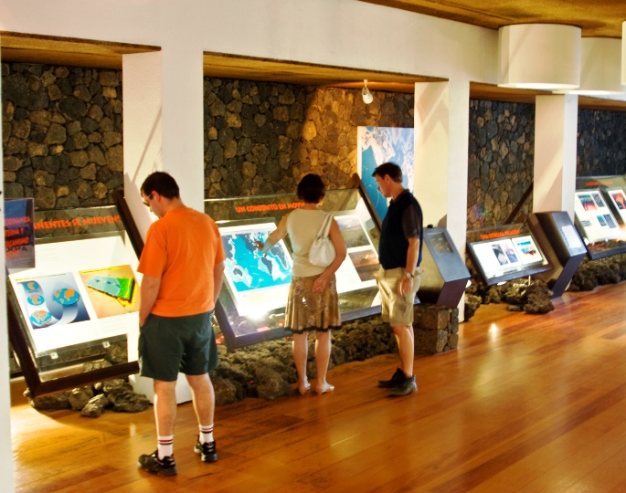 Displays at Museo Visitantes explain the geologic origins of Lanzarote Spain