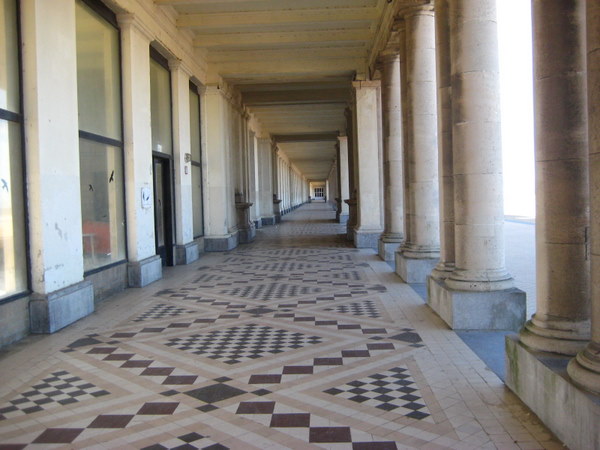 covered tiled sidewalk in Ostend