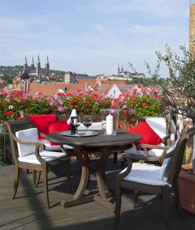 Hotel Bamberg - Bamberger Hof Bellevue - Rooftop Terrace overlooking Bamberg Germany 