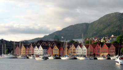 Bryggen from the sea