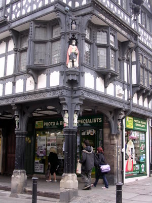 Chester is known for its half-timbered buildings