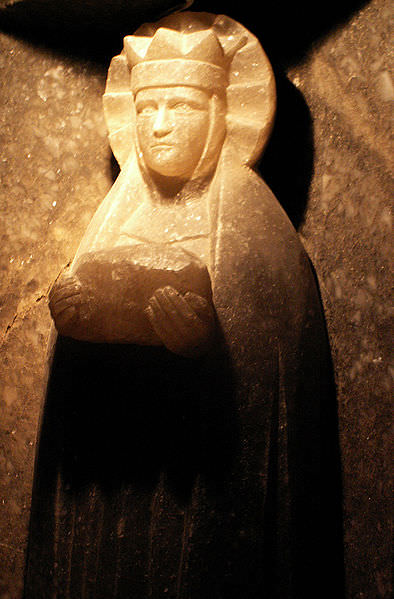 Saint Barbara statue in salt mine