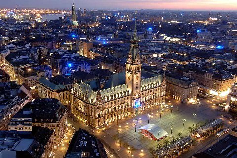 Visit Hamburg to see Rathaus