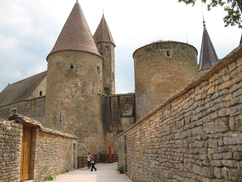 Chateauneuf en Auxois medieval castle in france