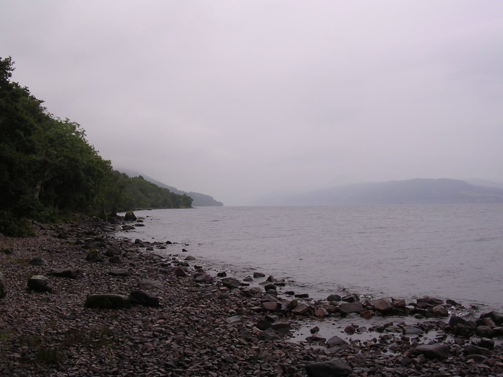 First glimpse of Loch Ness A wet road ahead