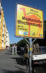 sign for the twice weekly market in Kreuzberg