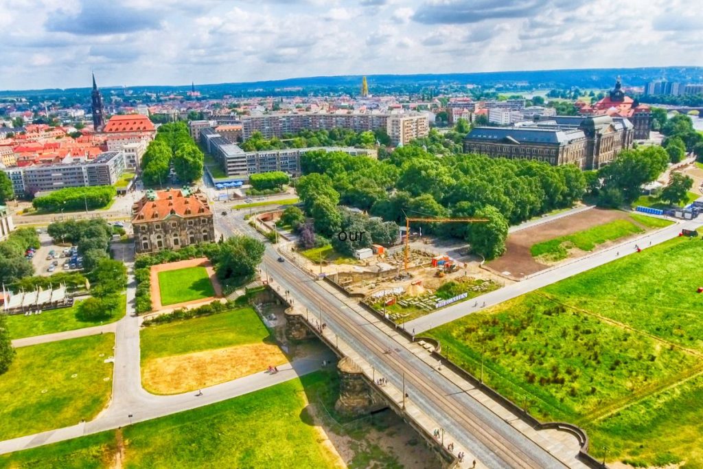 Dresden Neustadt Aerial View