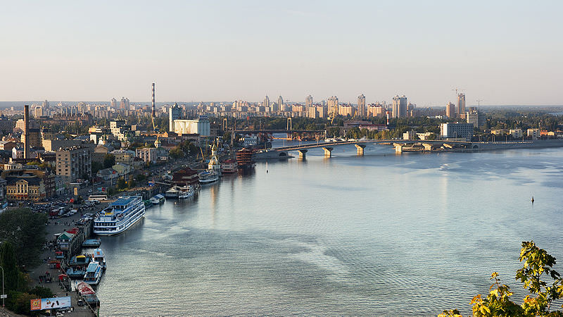 Dniepr river in Kiev