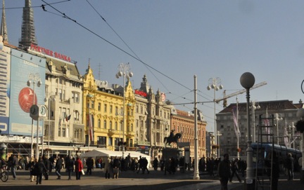 A lively street in Zagreb