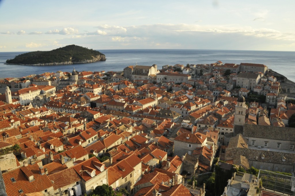 aerial view of Dubrovnik Old Town - the most popular place to stay in Dubrovnik - where to stay in Dubrivnik