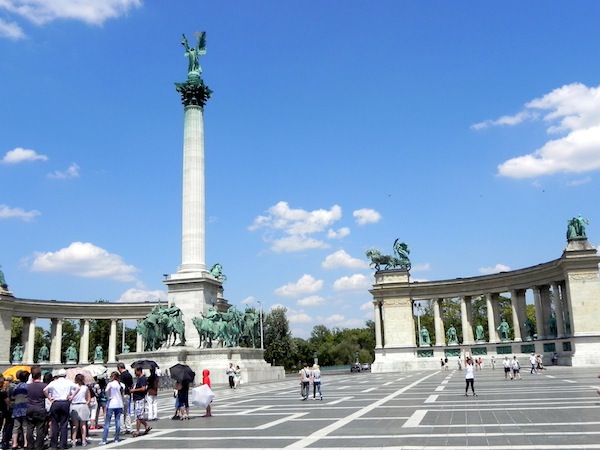 Heros Square in central Budapest