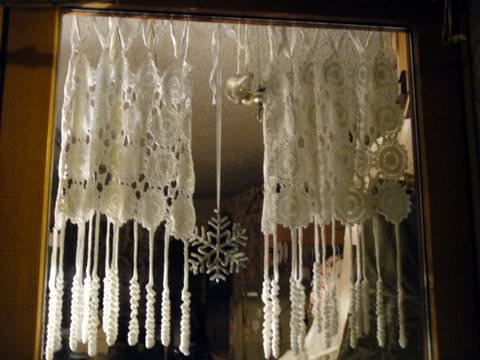 Lace curtains, Cogne, Italy