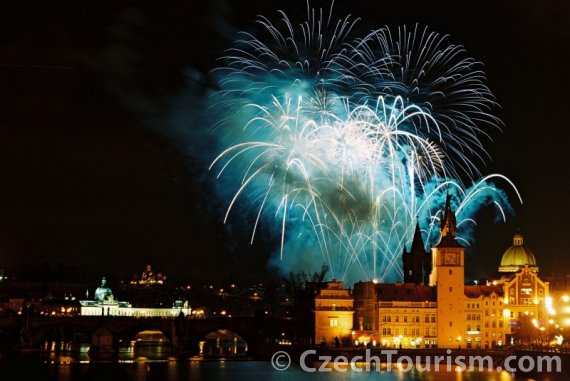 New Years Eve Fireworks in Prague