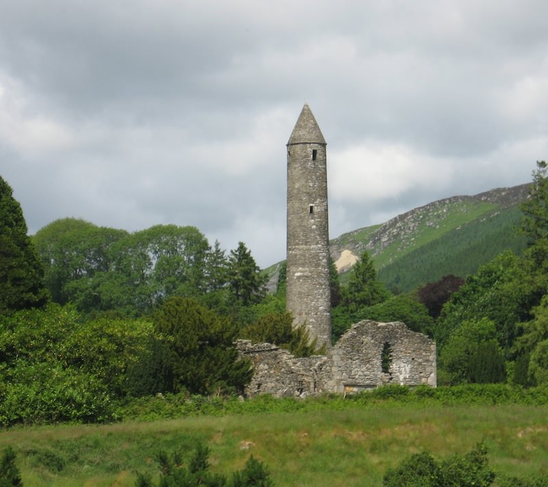 Glendalough Valley Monastic Round Tower