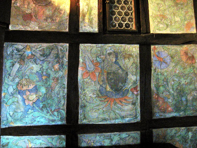 Medieval paintings in the Marksburg Castle dining hall
