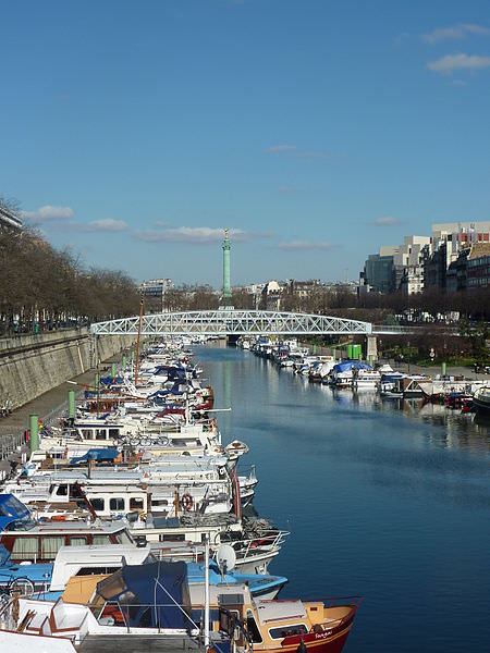 Bastille from the Port de l'Arsenal