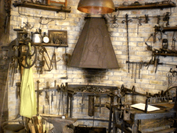 Some work on display in the local blacksmith's showroom in Vilnius