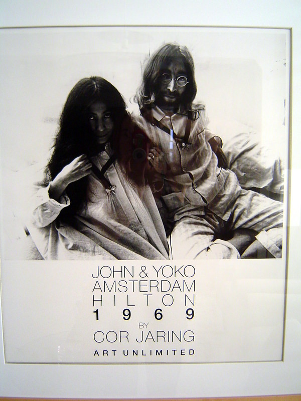 John and Yoko at the Hilton