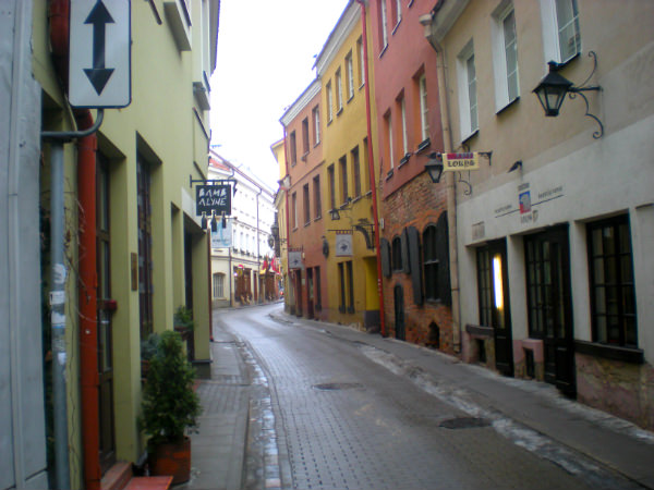 Stikliu gatve, a great side street in Old Vilnius