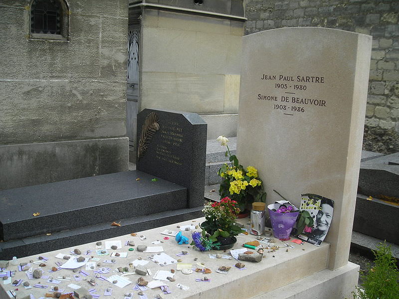 Sartre and Beauvoir grave- Montparnasse Cemetery