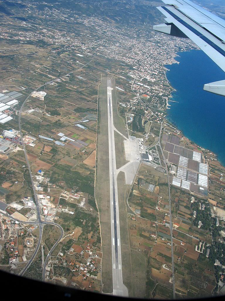 Split, Croatia as seen from plane