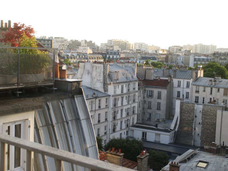 View from Paris apartment roof terrace