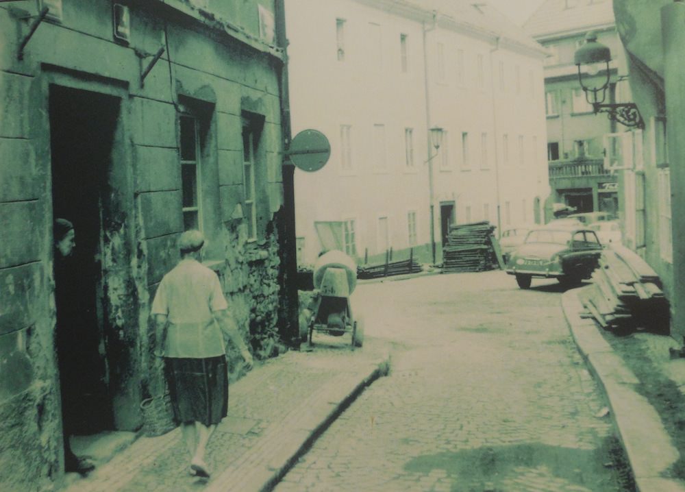 Shabby street scene from the communist past