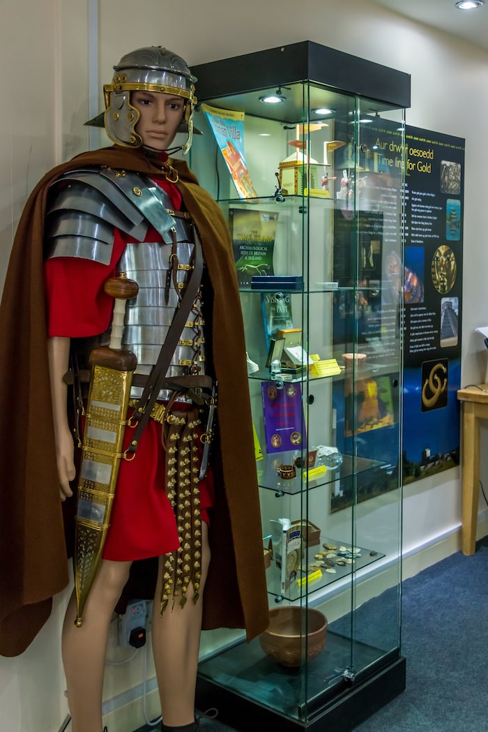  A fierce looking Roman legionnaire manikin stands guard here  