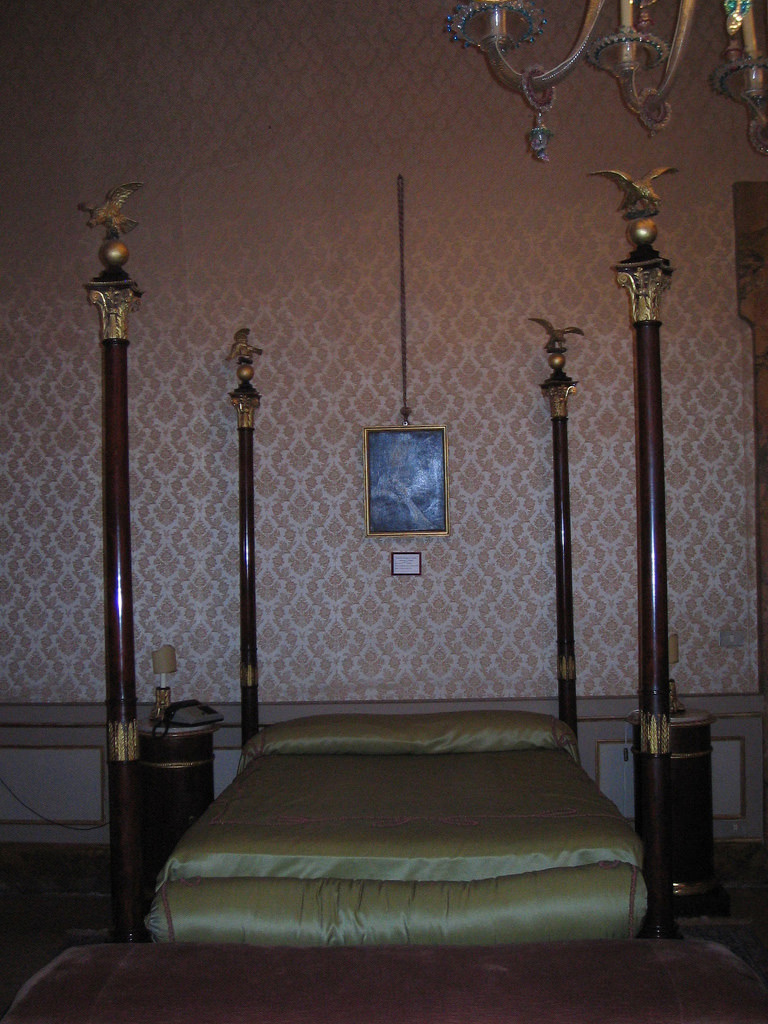 Napoleon's bed in the Palazzo Caprara