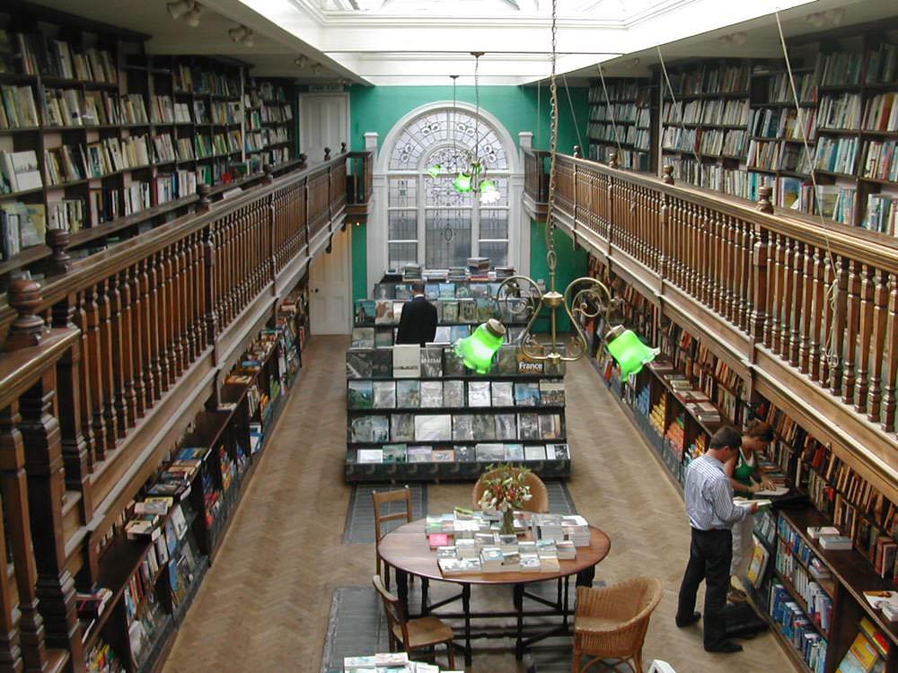The mezzanine level in Daunt Books