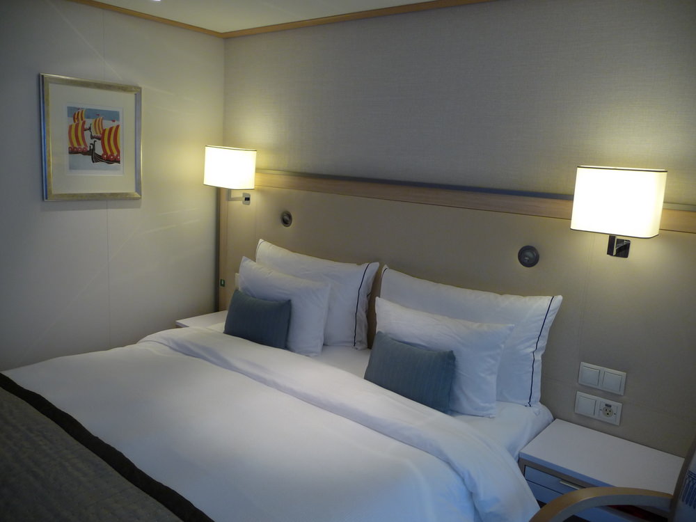 Our comfy bed on our christmas market cruise on the Viking Baldur