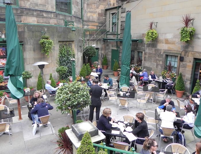 One of Rose Street's outdoor eateries
