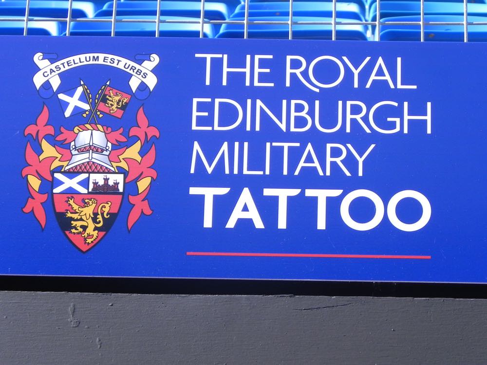 Sign for the Royal Edinburgh Military Tattoo