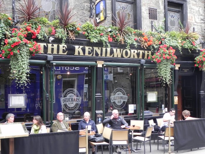 the Kenilworth, one of Rose Street's most popular bars, named after a novel by Sir Walter Scott 