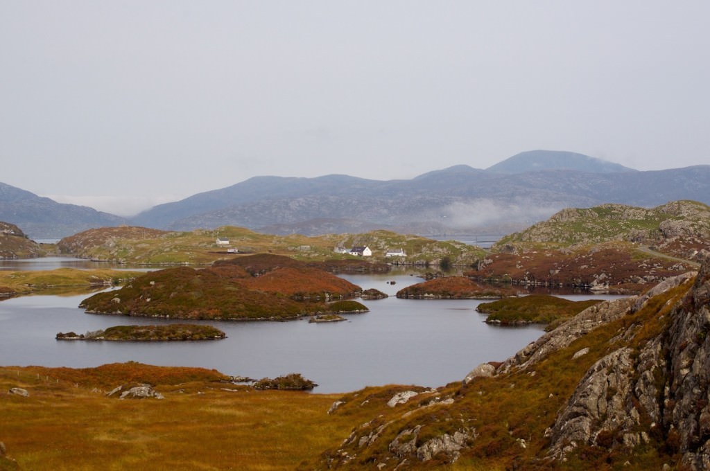 This view from the Golden Road shows the more advanced fall colors in the northern Western Isles in late-September.