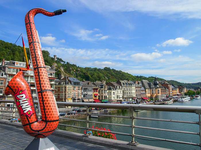 Saxophone statues are found all over Dinant