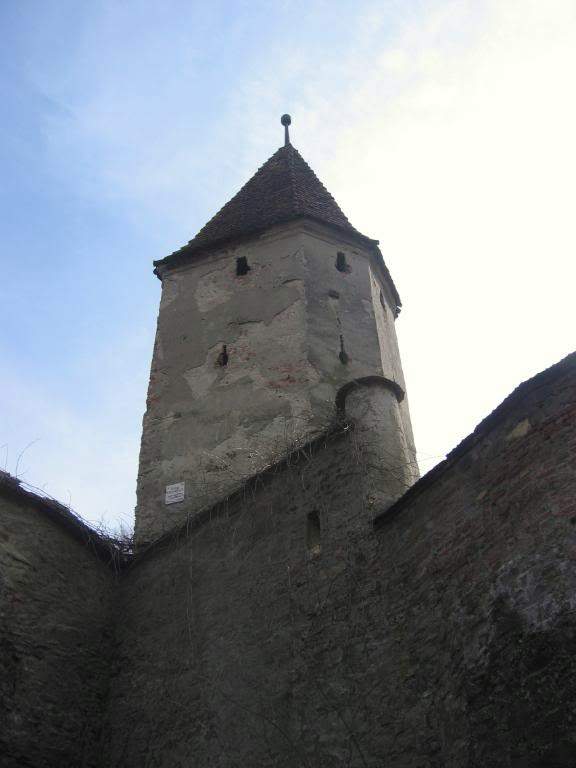 The Butchers' Tower is plain but powerful-looking