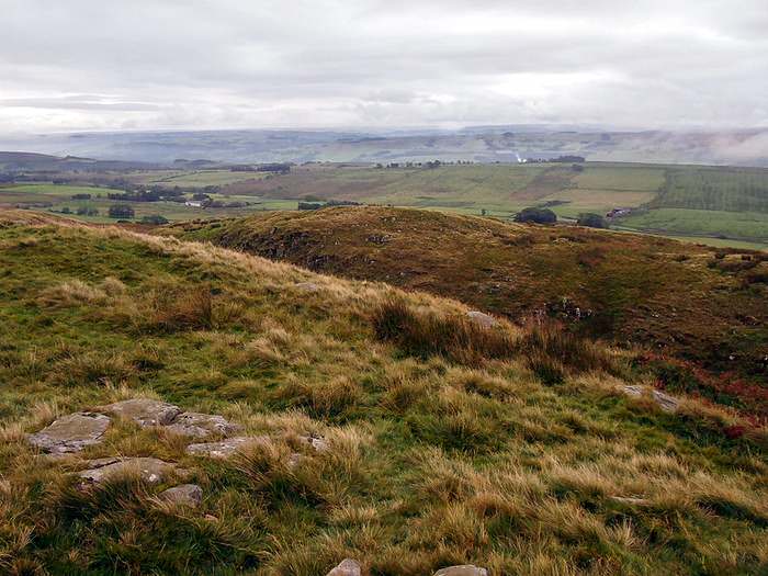 Northumbrian landscape of rolling hills