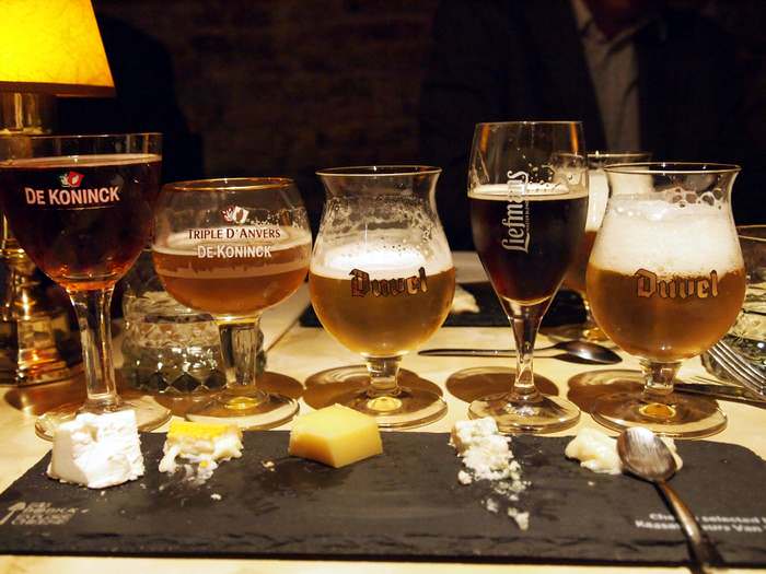 Beer and cheese matching in Antwerp, Belgium a Benelux country