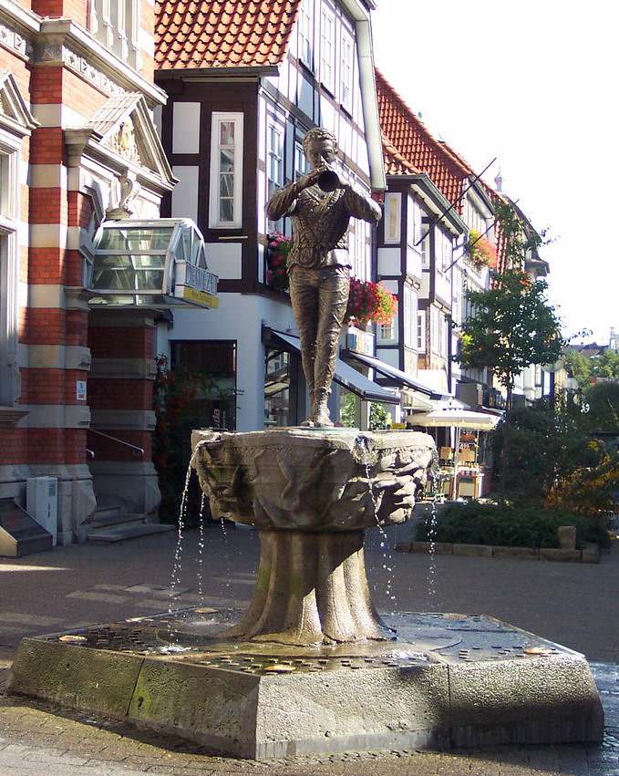 A fountain in Hamelin one of Germany's fairy tale cities