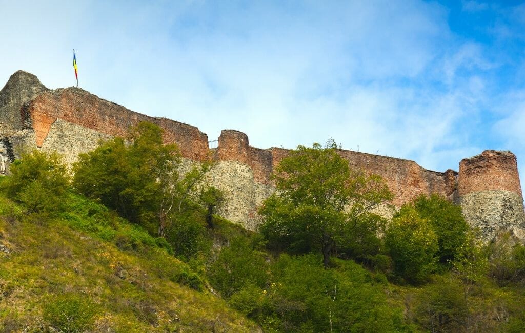 Poenari Castle - medieval stone castle on a remote hill in Romania