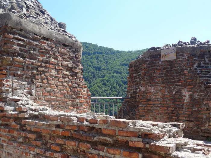 The spot at Poenari castle Where Vlad’s wife allegedly jumped to her death