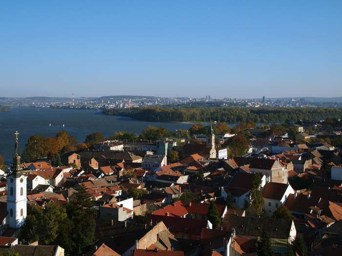 Zemun with a view toward Belgrade