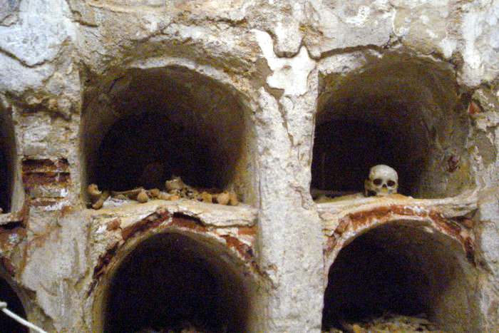 Bones in the Roman Crypt in Cartagena