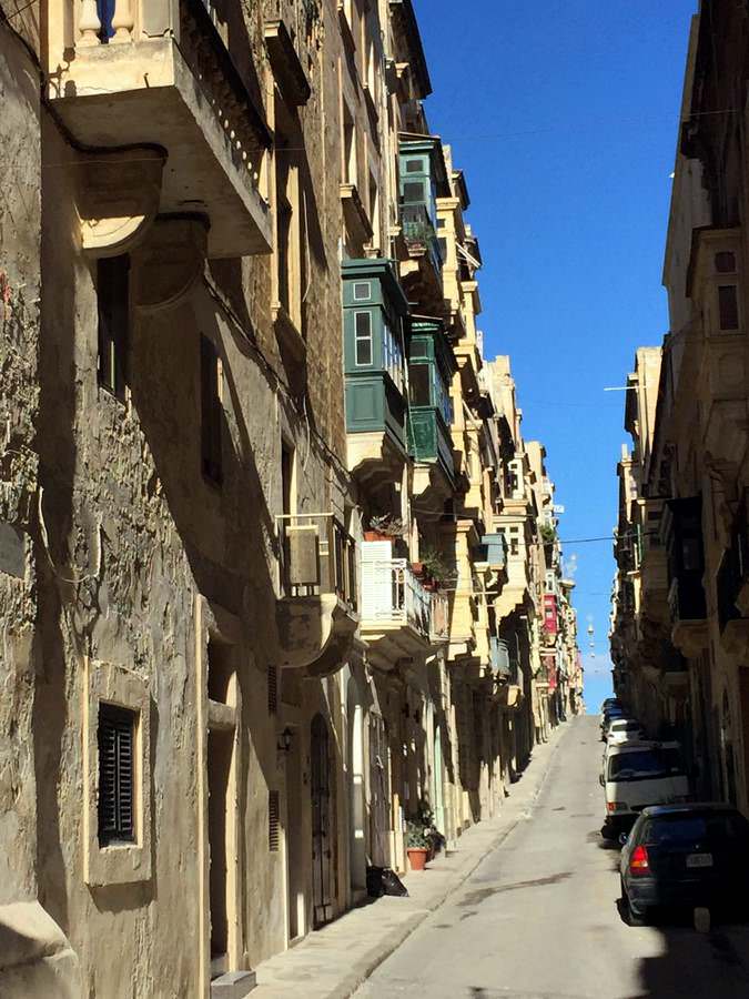 streets in Valletta can be steep and narrow