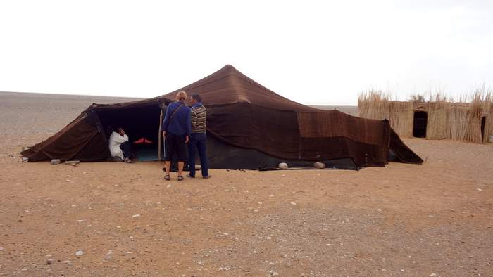 Traditional Berber tent home in the Sahara