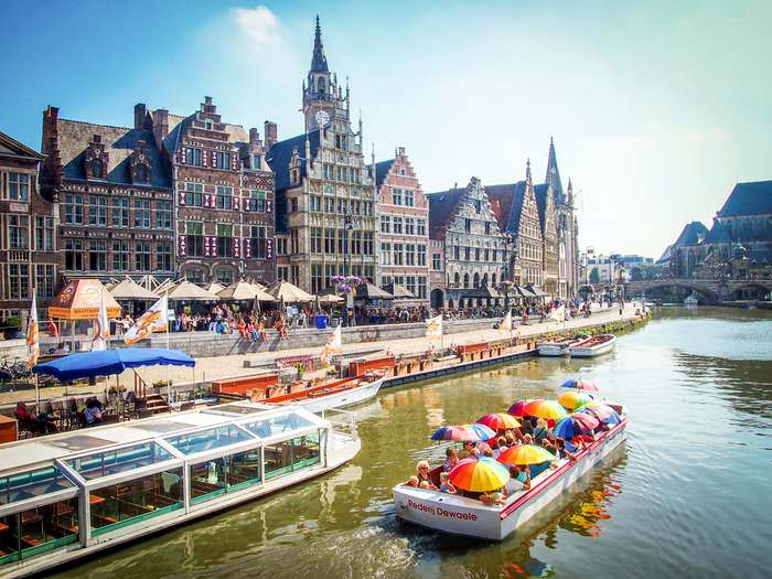 Graslei in Ghent, the most stunning medieval waterfront in Europe