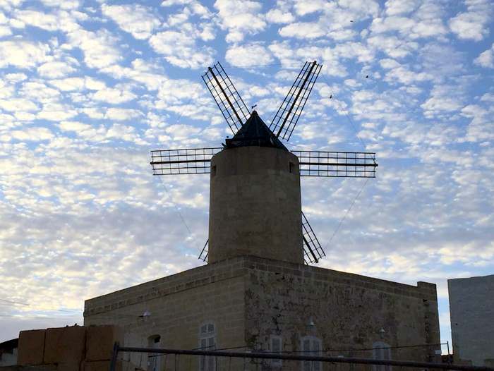 An iconic windmill of Malta