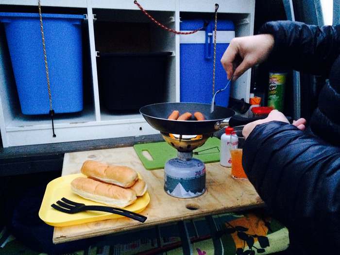 preparing your food is a fun way to enjoy Iceland in a camper-van