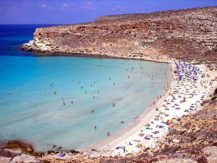 Rabbit Beach in Lampedusa was voted one of the best beaches in Europe